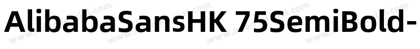 AlibabaSansHK 75SemiBold字体转换